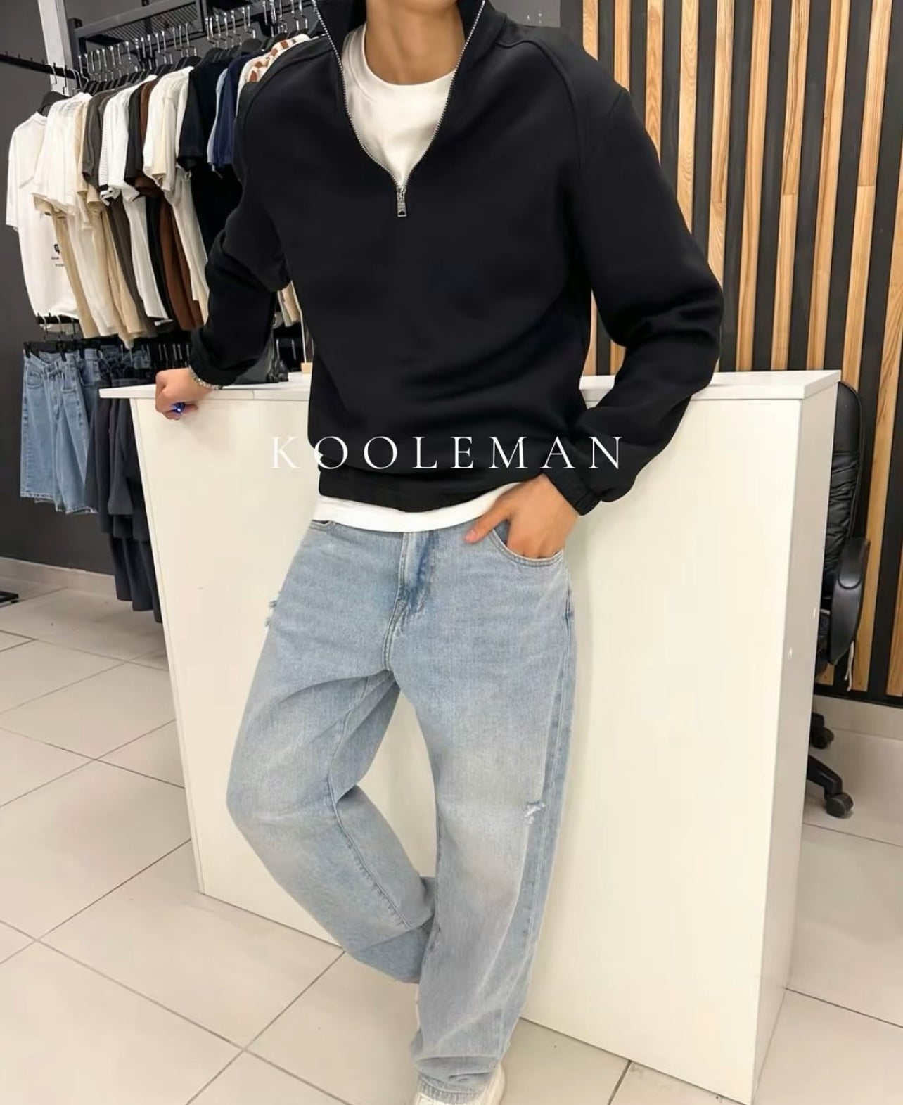 Half Zip Up Sweater